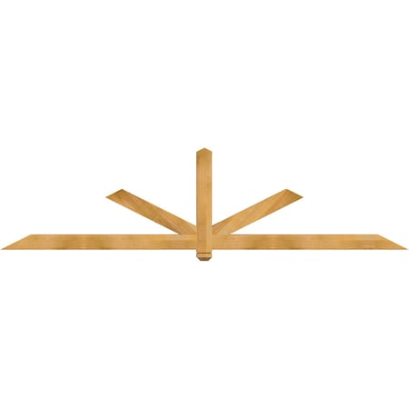 Ekena Millwork Kennewick Rough Sawn Timber Gable Bracket, Western Red Cedar, 108"W x 27"H x 4"D x 4"F, 6/12 Pitch GBW108X27X0404KEN00RWR